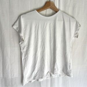 Kdeer split back T shirt white small
